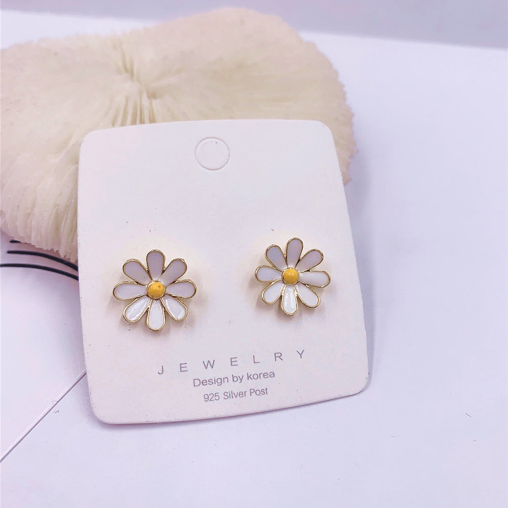 Dainty Daisy Stud Earrings for Everyday Wear by HitMyNeed