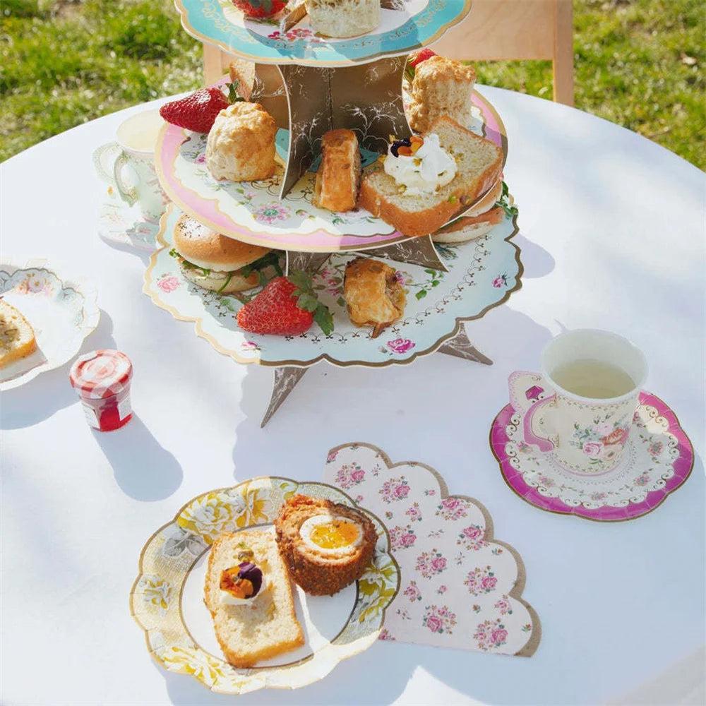 Dainty Floral Tea Party Paper Plates, 7" (8 Pack) by HitMyNeed