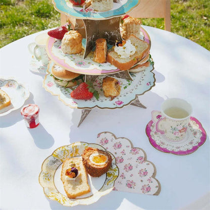 Dainty Floral Tea Party Paper Plates, 7" (8 Pack) by HitMyNeed