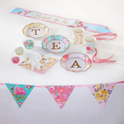 Dainty Floral Tea Party Paper Plates, 7" (8 Pack) by HitMyNeed