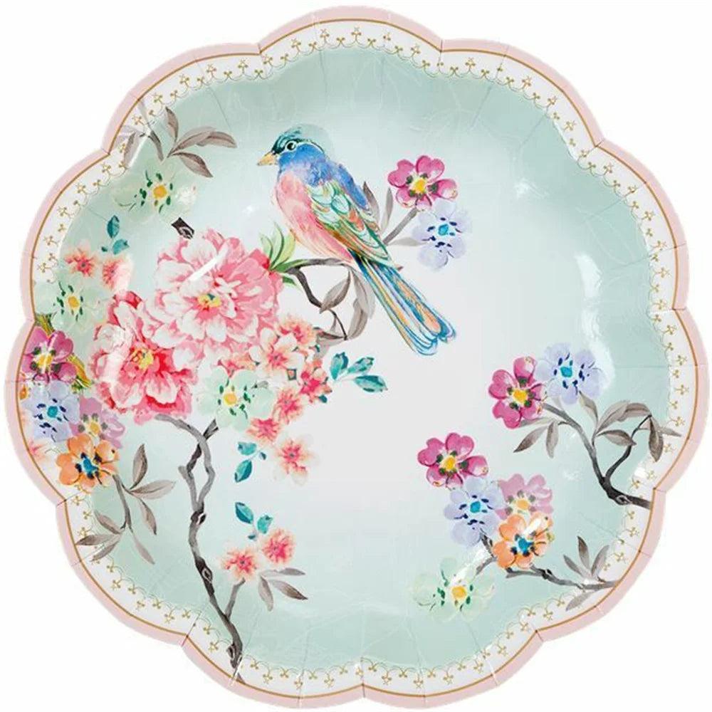 Dainty Floral Tea Party Paper Plates, 7" (8 Pack) 7 by HitMyNeed