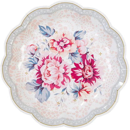 Dainty Floral Tea Party Paper Plates, 7" (8 Pack) 8 by HitMyNeed