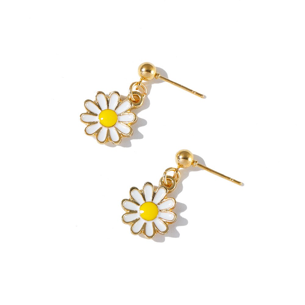 Daisy Flower Stud Earrings for Girls and Women by HitMyNeed