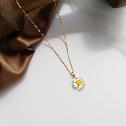 Daisy Pendant Necklace for Women, Adjustable Chain by HitMyNeed
