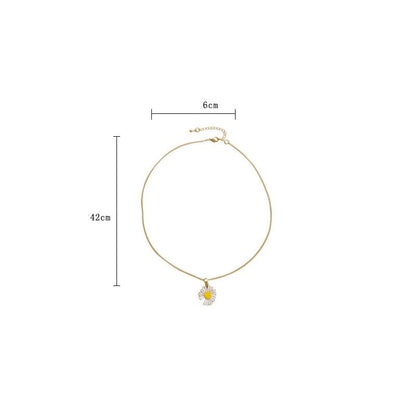 Daisy Pendant Necklace for Women, Adjustable Chain by HitMyNeed