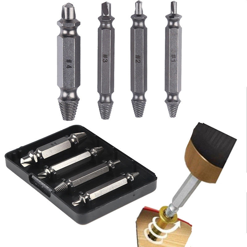 Damaged Screw Extractor Set (4 Piece) by HitMyNeed