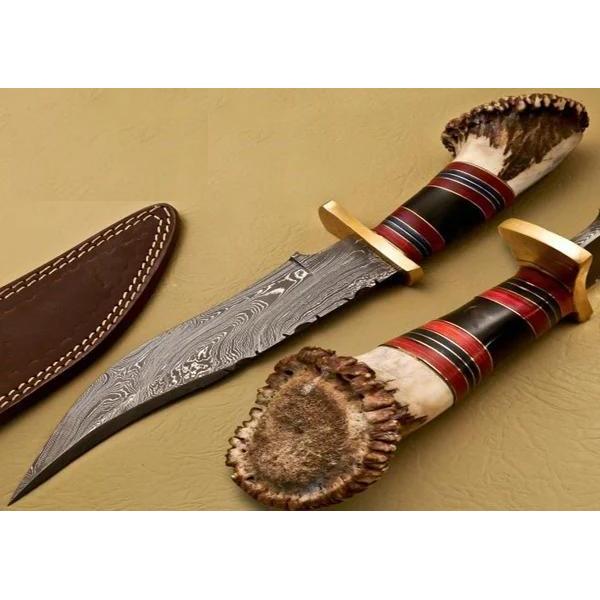 Damascus Bowie Knife Vintage Tin Wall Sign by HitMyNeed