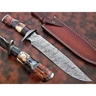 Damascus Bowie Knife Vintage Tin Wall Sign 3 by HitMyNeed