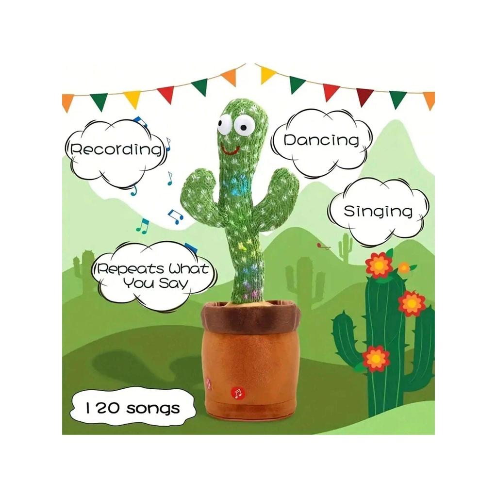 Dancing Talking Cactus Toy with Singing & Recording by HitMyNeed