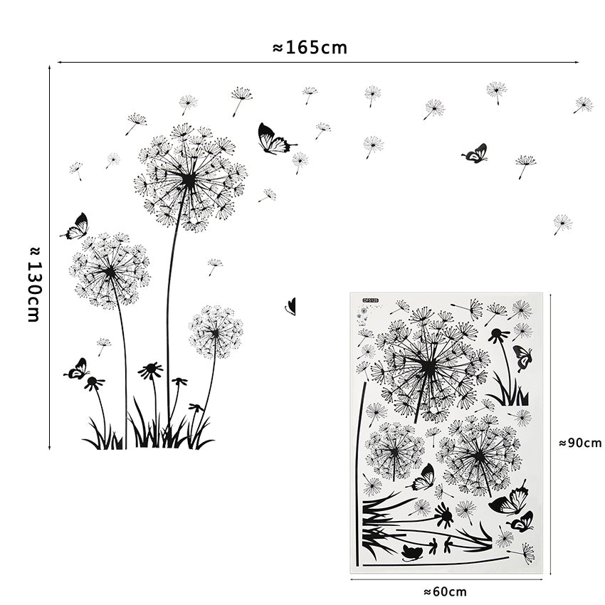 Dandelion Wall Sticker 60x90cm PVC Room Décor by HitMyNeed