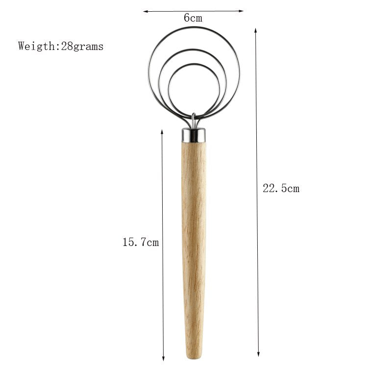 Danish Dough Whisk Manual Mixer Stainless Steel by HitMyNeed