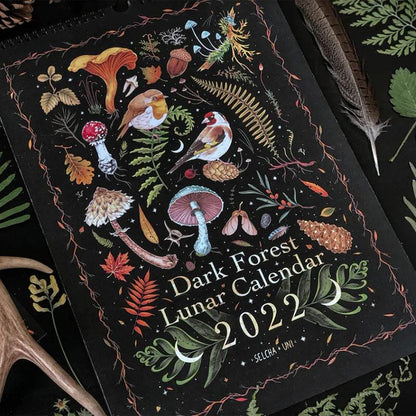 Dark Forest Lunar Wall Calendar 2022 A3 by HitMyNeed