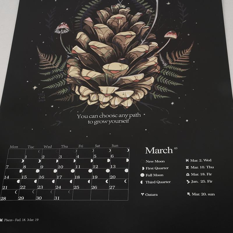 Dark Forest Lunar Wall Calendar 2022 A3 by HitMyNeed