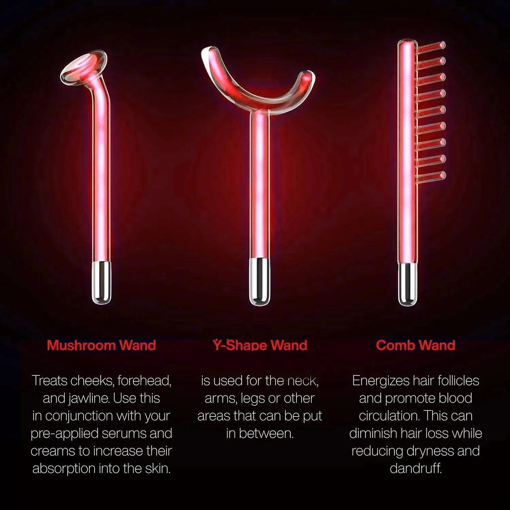 Darsonval High Frequency Facial Machine with 6 Wands by HitMyNeed