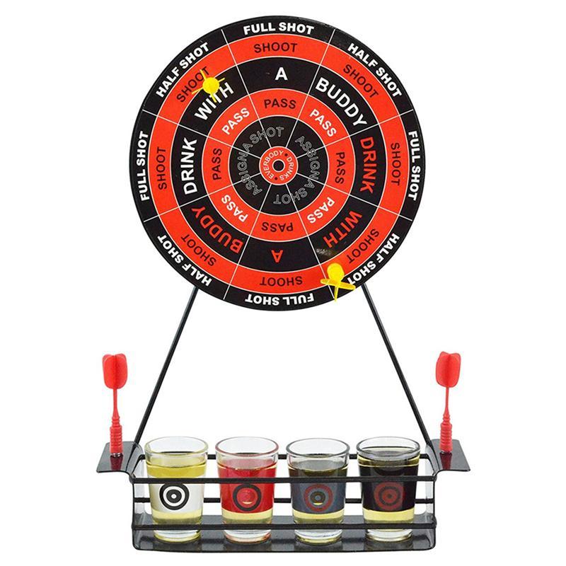 Dart Board Shot Drinking Game Set with 4 Glasses by HitMyNeed