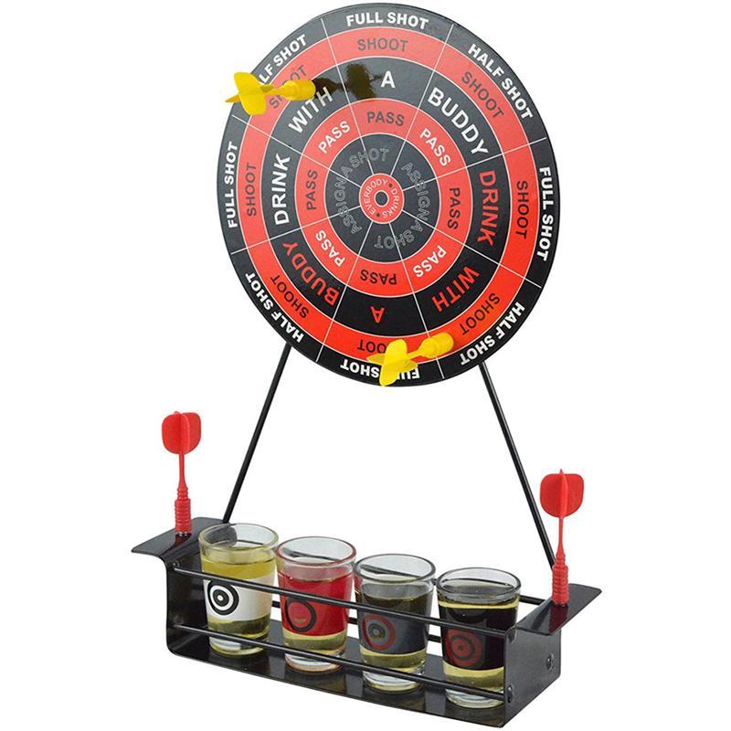 Dart Board Shot Drinking Game Set with 4 Glasses by HitMyNeed