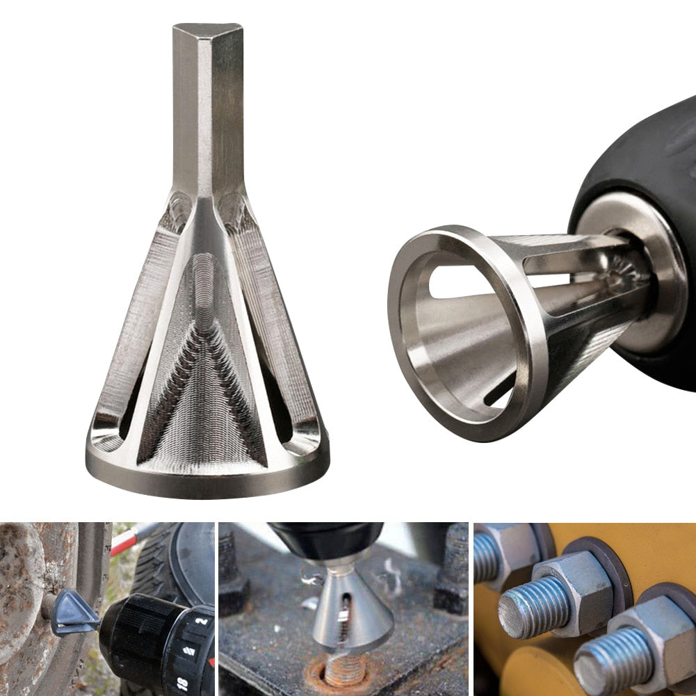 Deburring Tool Threaded Rod Fixer for Drills by HitMyNeed