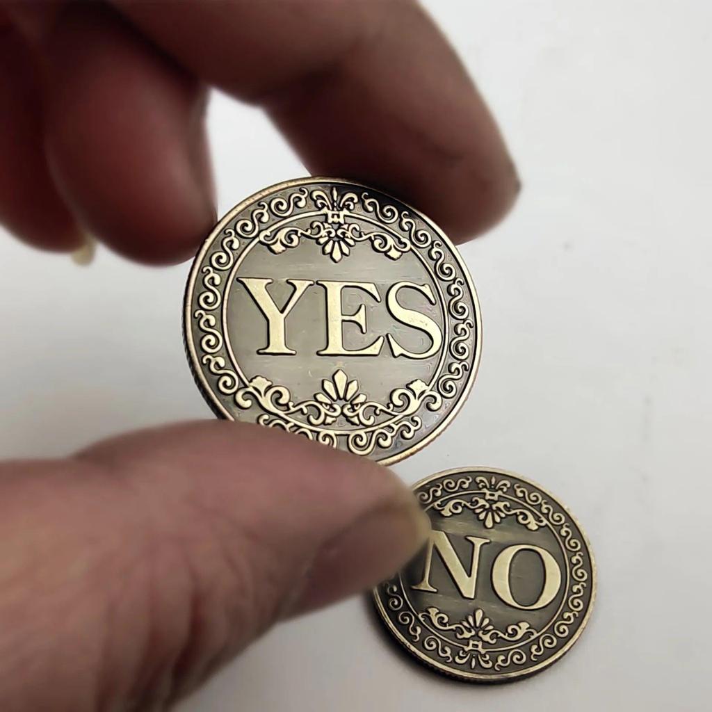 Decision Metal Yes and No Coin 1 by HitMyNeed