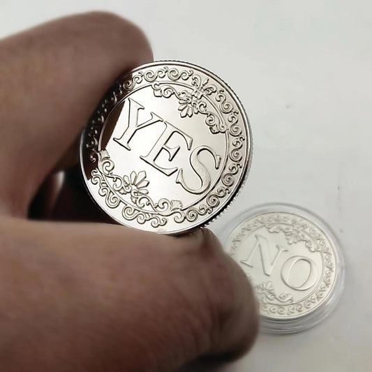 Decision Metal Yes and No Coin 2 by HitMyNeed