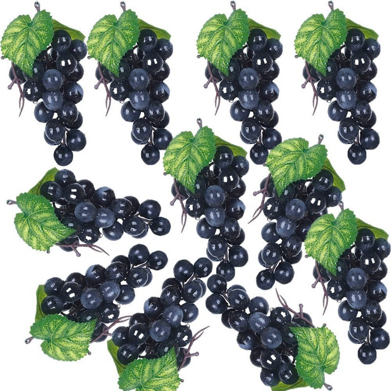 Decorative Artificial Grape Bunches (Set of 10) by HitMyNeed