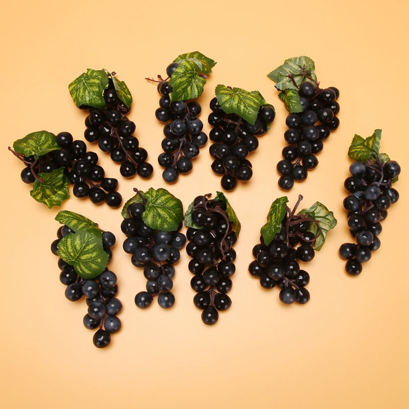 Decorative Artificial Grape Bunches (Set of 10) by HitMyNeed