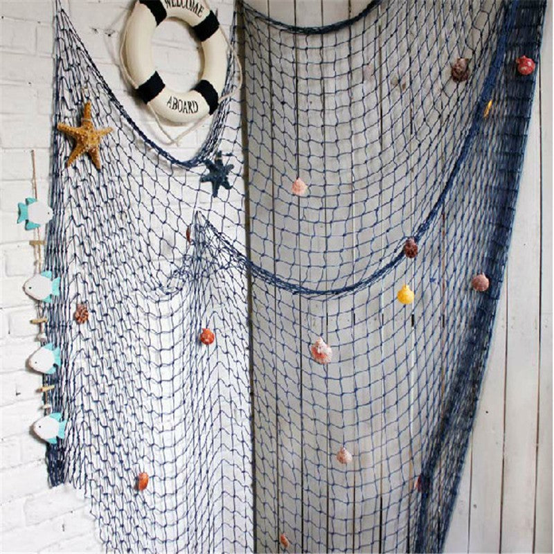 Decorative Cotton Fishing Net Nautical Wall Decor by HitMyNeed