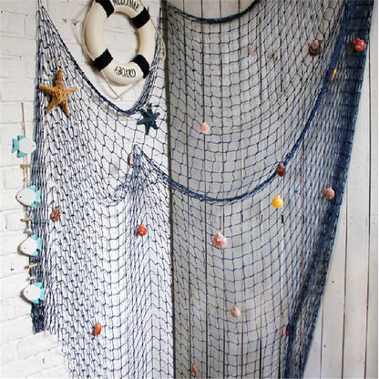 Decorative Cotton Fishing Net Nautical Wall Decor by HitMyNeed
