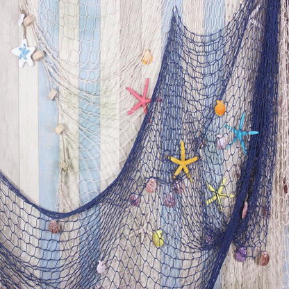 Decorative Cotton Fishing Net Nautical Wall Decor blue by HitMyNeed