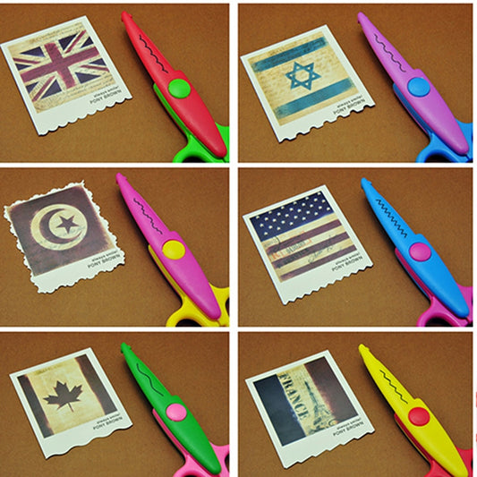 Decorative Craft Scissors Set, 6 Patterned Cutters by HitMyNeed