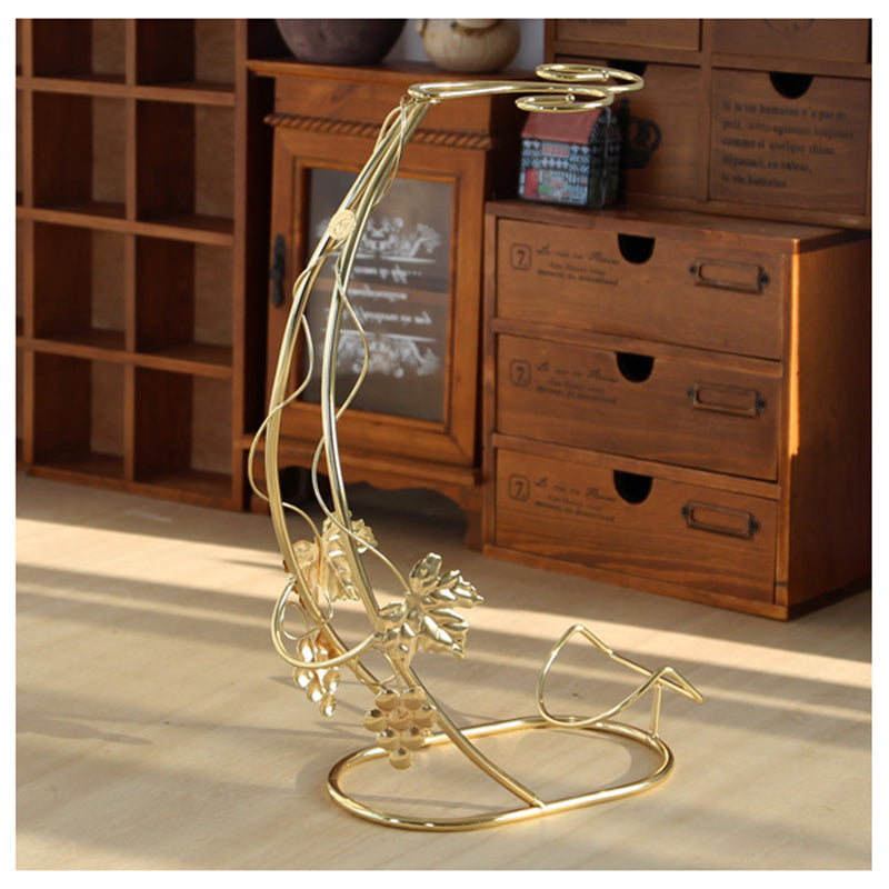Decorative Metal Wine Bottle and Glass Holder Rack by HitMyNeed