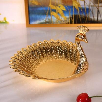 Decorative Peacock Fruit and Snack Plate by HitMyNeed
