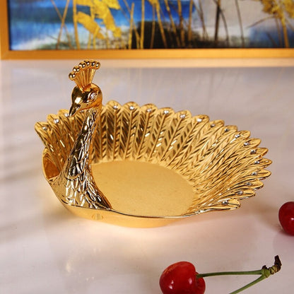 Decorative Peacock Fruit and Snack Plate by HitMyNeed