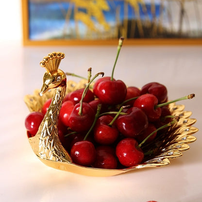 Decorative Peacock Fruit and Snack Plate by HitMyNeed