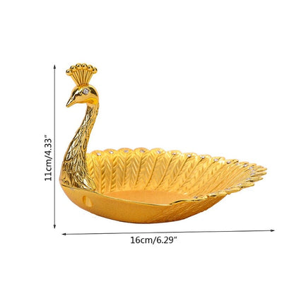 Decorative Peacock Fruit and Snack Plate by HitMyNeed