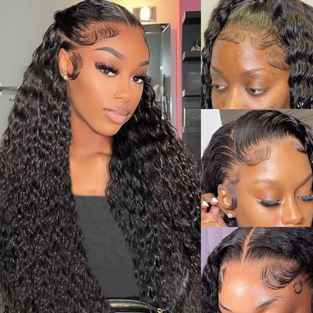 Deep Wave 13x6 HD Lace Frontal Human Hair Wig 30-inches 180-13x6-wig by HitMyNeed