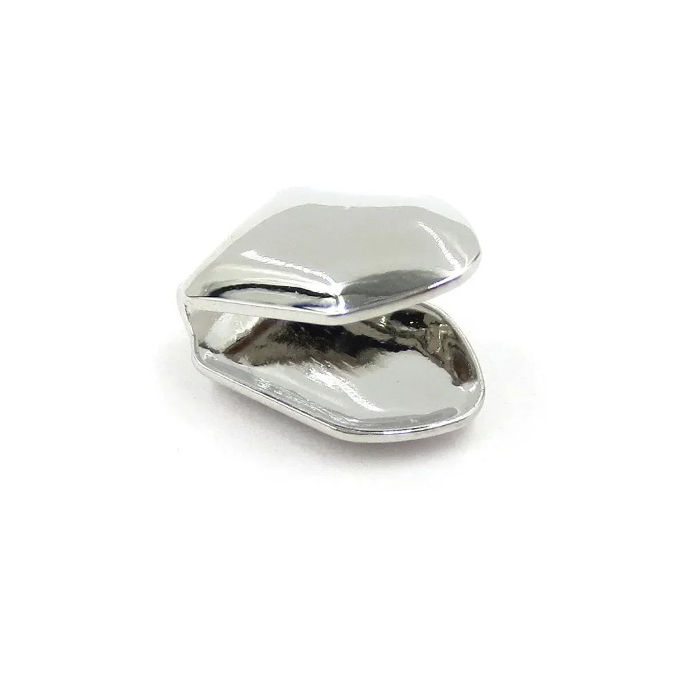 Delysia King Custom Single Tooth Hip Hop Grill Caps silver by HitMyNeed
