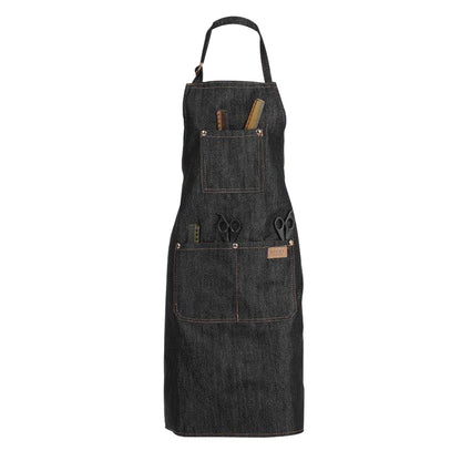Denim Barber Shop Apron with Adjustable Straps by HitMyNeed