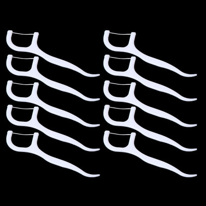 Dental Floss Picks with Handles (50 Pack) by HitMyNeed