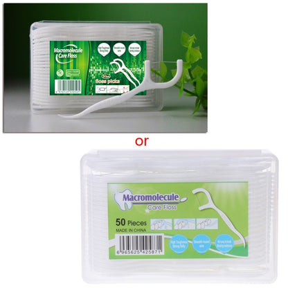 Dental Floss Picks with Handles (50 Pack) by HitMyNeed