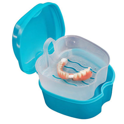 Denture Storage and Cleaning Case with Lid by HitMyNeed