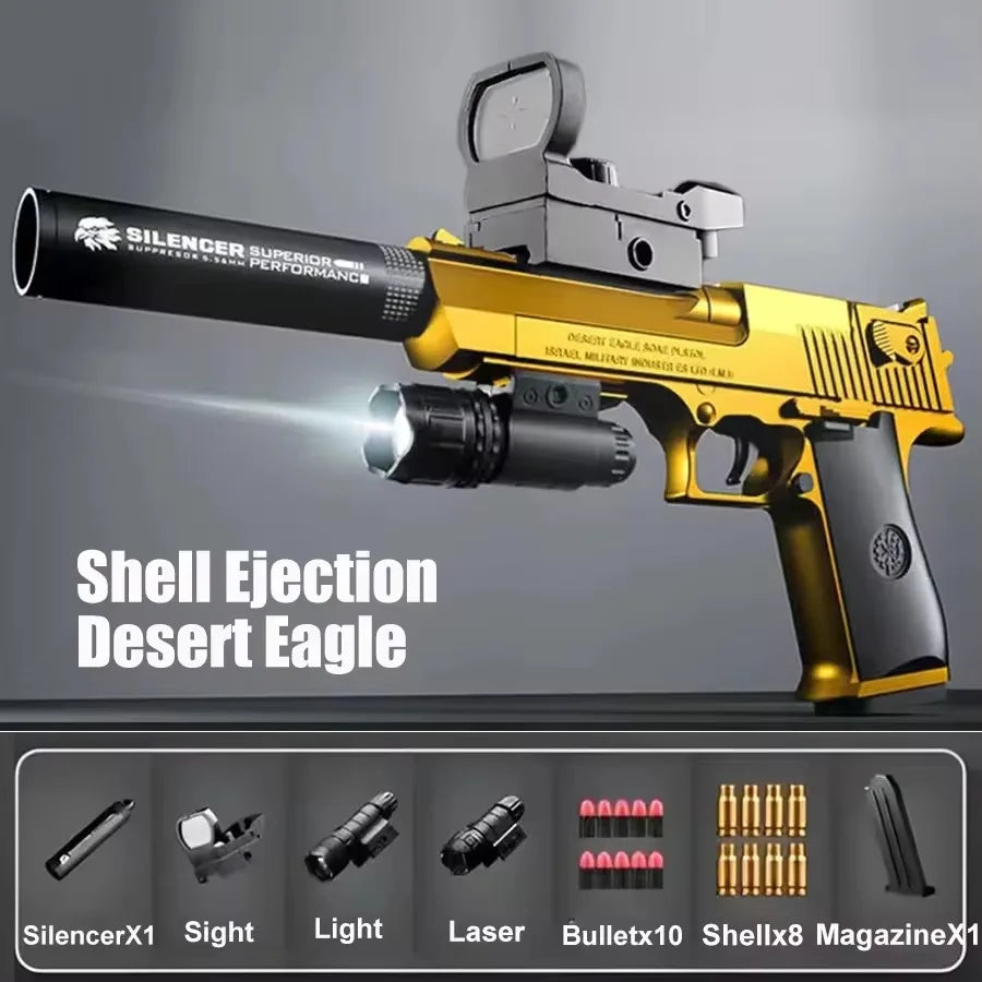Desert Eagle Shell Ejection Soft Bullet Toy Gun by HitMyNeed