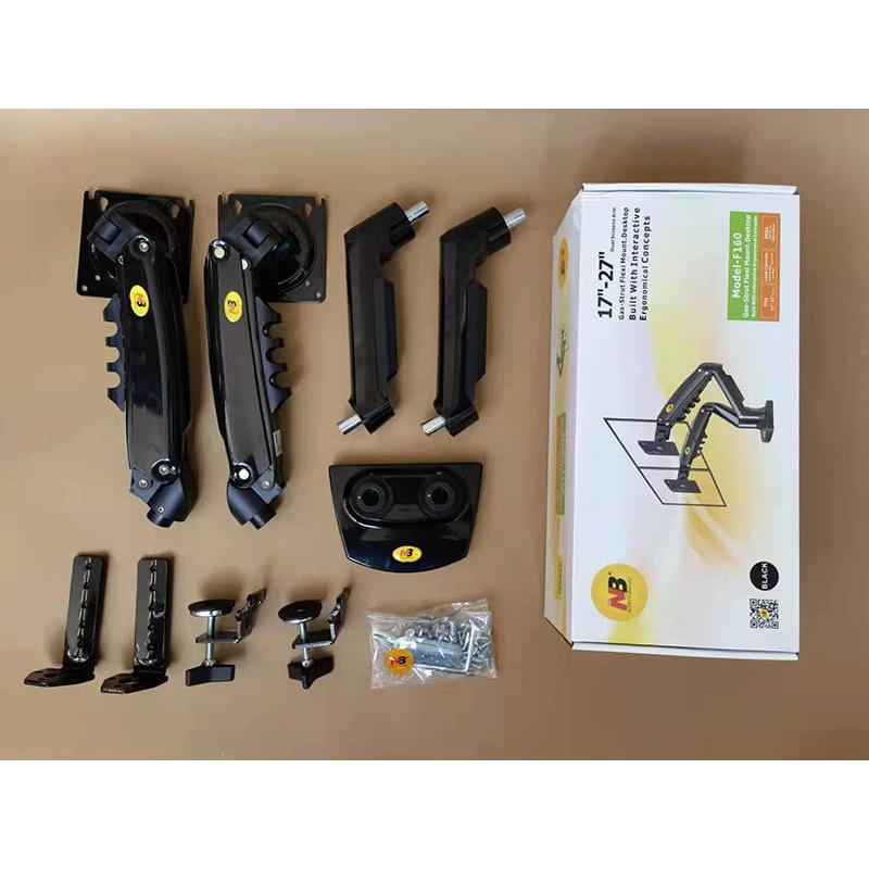 Desk Clamp Dual Monitor Mount for 17-27" Screens by HitMyNeed