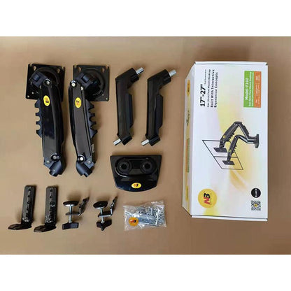 Desk Clamp Dual Monitor Mount for 17-27" Screens by HitMyNeed