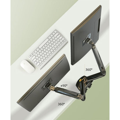 Desk Clamp Dual Monitor Mount for 17-27" Screens by HitMyNeed