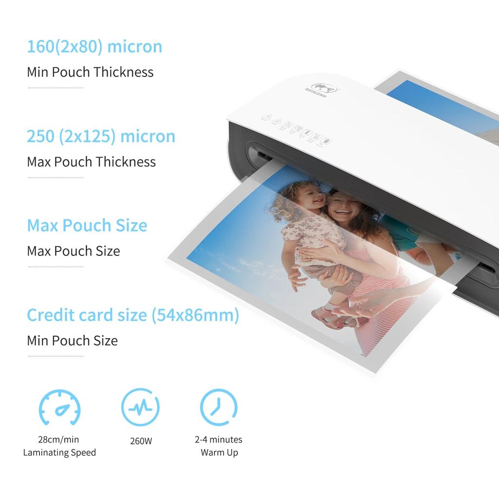 Desktop A4 Laminator Hot & Cold 2-Roller 9" Width by HitMyNeed