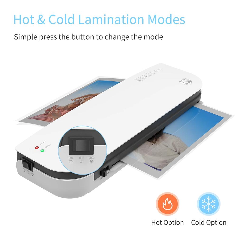 Desktop A4 Laminator Hot & Cold 2-Roller 9" Width by HitMyNeed
