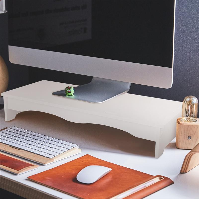 Desktop Monitor Riser Stand, White 50cm by HitMyNeed