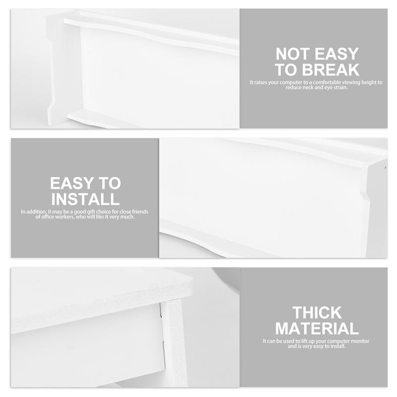 Desktop Monitor Riser Stand, White 50cm by HitMyNeed