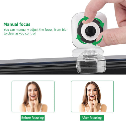 Desktop Webcam with Built-In Microphone 480p USB by HitMyNeed