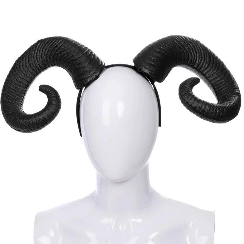 Detachable Ox Horn Headband for Festivals & Parties black by HitMyNeed